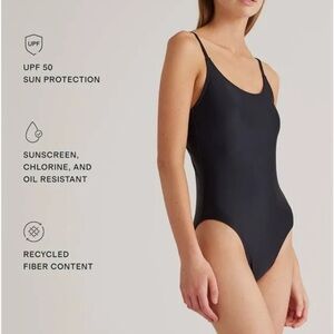 Quince Black One-Piece Swimsuit. Size medium - worn once. EUC!!!